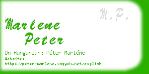 marlene peter business card